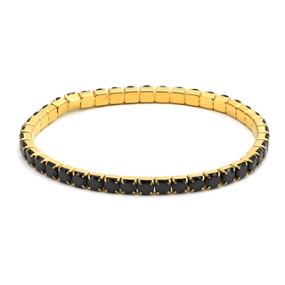Eileen CZ Stretch Bracelet Black - Boutique Bella BellaBracelet