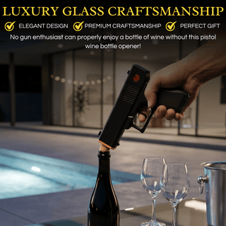 Electric Gun Wine Corkscrew Bottle Opener Rechargeable Holster Base - Boutique Bella Bella