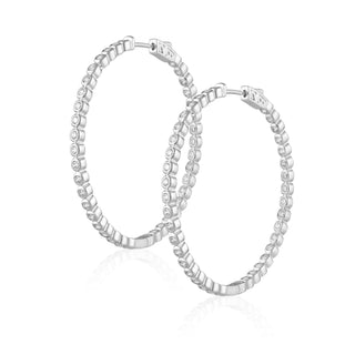Eliza Bezel Hoop - Boutique Bella BellaEarring