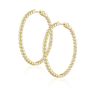 Eliza Bezel Hoop - Boutique Bella BellaEarring