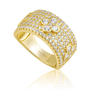 Ellie Clover Pave Band - Boutique Bella BellaRing