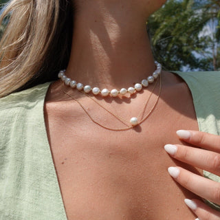 Ellie Pearl Choker - Boutique Bella BellaNecklace