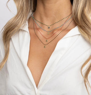 Elsa Mini Heart Necklace Red - Boutique Bella BellaNecklace
