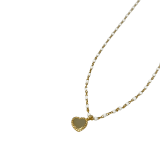 Elsa Mini Heart Necklace White - Boutique Bella BellaNecklace