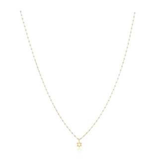 Elsa Mini Star of David White - Boutique Bella BellaNecklace