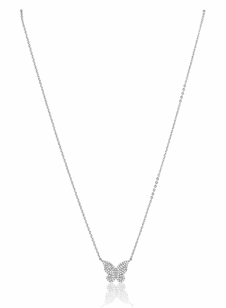 Elsie Pave Butterfly Necklace - Boutique Bella BellaNecklaces