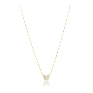Elsie Pave Butterfly Necklace - Boutique Bella BellaNecklaces