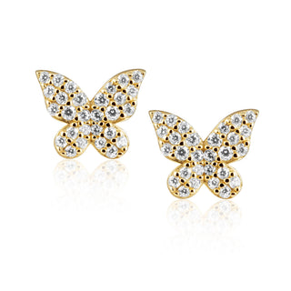 Elsie Pave Butterfly Studs - Boutique Bella Bella
