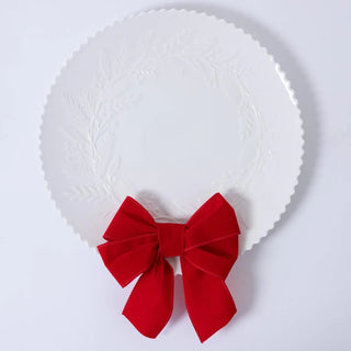 Embossed Wreath Platter W/Bow - Boutique Bella BellaPlatter