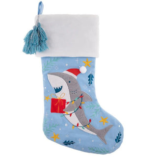 Embroidered Shark Stocking - Boutique Bella BellaStockings