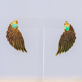 Emerald Angelical Studs - Boutique Bella BellaEARRINGS