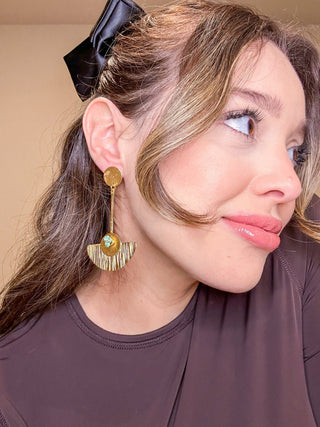 Emerald Cleopatra Earrings - Boutique Bella BellaEARRINGS
