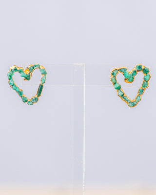 Emerald Corazon Abierto Studs - Boutique Bella BellaEARRINGS