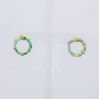 Emerald Maxi Roundabout Studs - Boutique Bella BellaEARRINGS