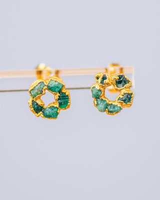 Emerald Roundabout Studs - Boutique Bella BellaEARRINGS