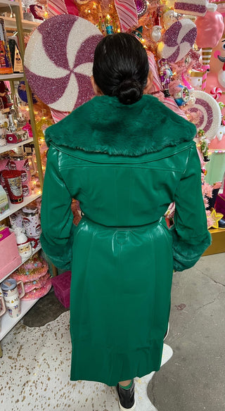 Emerald Royal Faux Fur Coat - Boutique Bella BellaCoat