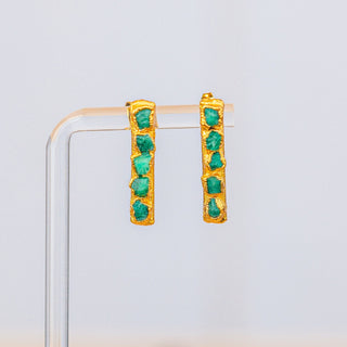 Emerald String Studs - Boutique Bella BellaEARRINGS