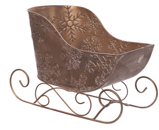 Enchanted Snowfall Sleigh- Gold - Boutique Bella BellaChristmas Decor