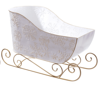 Enchanted Snowfall Sleigh- Ivory - Boutique Bella BellaChristmas Decor