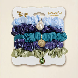 Endless Daydream Navy Scrunchie Charm Set - Boutique Bella Bellahair scrunchie