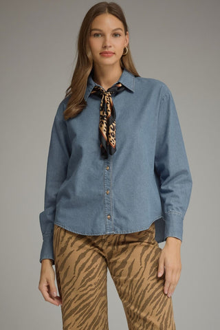 Keep It Wild Denim Button Down