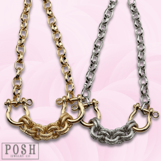 Equestrian chunky charm necklace - Boutique Bella BellaNecklaces