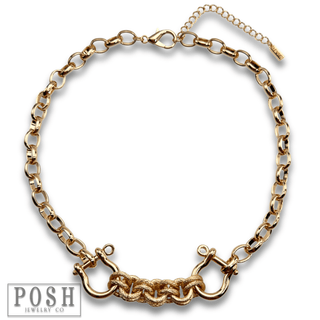 Equestrian chunky charm necklace - Boutique Bella BellaNecklaces