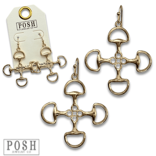 Equestrian snaffle bit earring - Boutique Bella BellaEarrings