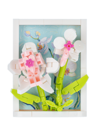 3D Framed Flower Building Block Plaques