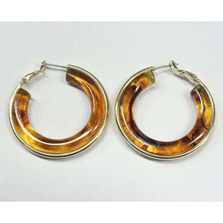 Esme Tortoise Hoop Earrings - Boutique Bella BellaEarring