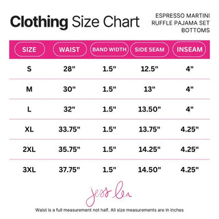 Espresso Martini Ruffle Pajama Set *Pre-Order* - Boutique Bella BellaPajamas