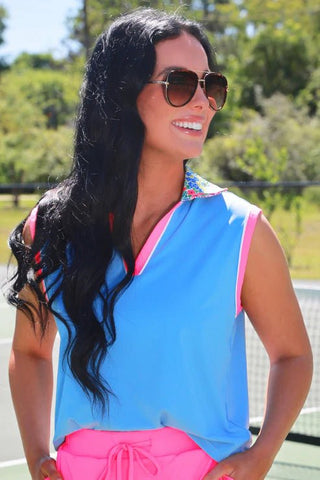 Everyday Polo Tank- Falling for Florals - Boutique Bella BellaTank
