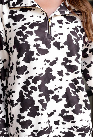 Everyday Pullover - Chocolate Cowhide Couture - Boutique Bella BellaCowprint