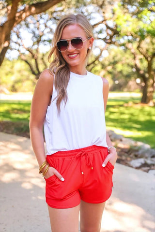Everyday Shorts - Red - Boutique Bella BellaShorts