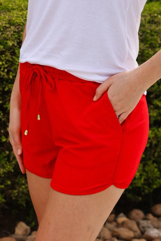 Everyday Shorts - Red - Boutique Bella BellaShorts