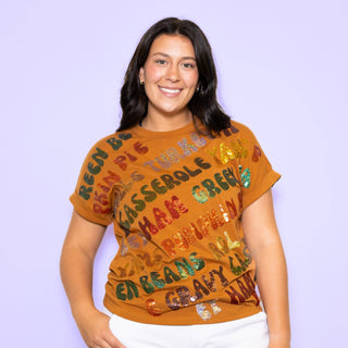 Everything Thanksgiving Sequin Tee - Boutique Bella Bellatee