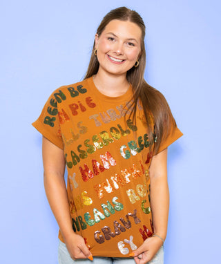 Everything Thanksgiving Sequin Tee - Boutique Bella Bellatee