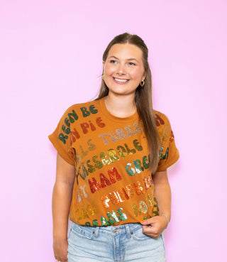 Everything Thanksgiving Sequin Tee - Boutique Bella Bellatee