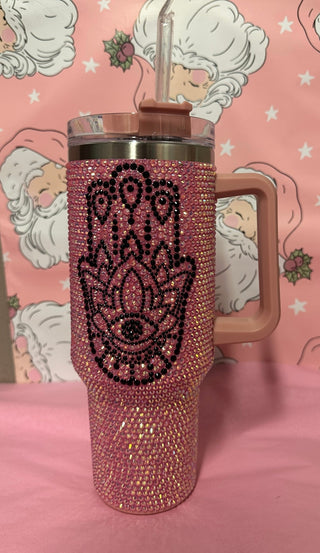 Evil Eye 40oz Pink Bling Tumbler - Boutique Bella BellaTumbler