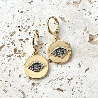 Evil eye with crystal earrings - Boutique Bella BellaEarrings