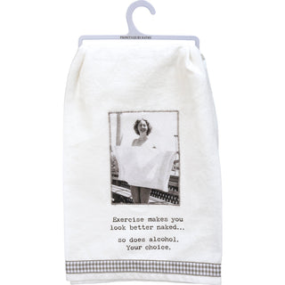 Exercise Makes You Better Naked Kitchen Towel - Boutique Bella BellaKitchen Towel