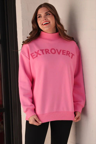 Extrovert Mock Neck Pullover - Boutique Bella BellaPullover