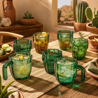 Cactus Stackable Glasses Set Of 6 By Six 10 Oz Cactus Shape Glasses With Handles Han
