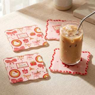 Mistletoe Magic Table Talk Acrylic Coaster Set
