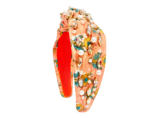 Spring Floral Print Headband - Orange and Yellow Flowers
