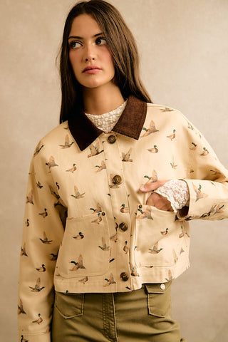 Feathered Fields Statement Jacket