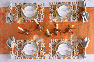 Orange Damask Runner