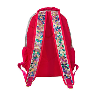 'Audrey' Bow & Jewels Confetti Clear Backpack