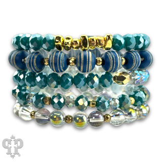 Faceted and round bead bracelet - Boutique Bella BellaBracelets