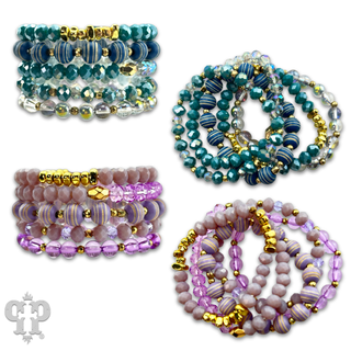 Faceted and round bead bracelet - Boutique Bella BellaBracelets